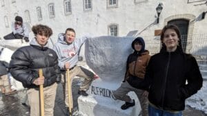 Sculpture sur neige